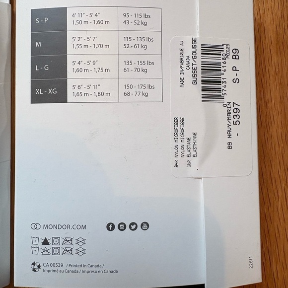 4-pack lot, NWT, Women's Navy Blue Tights / Nylons size small, Mondor - Picture 5 of 5